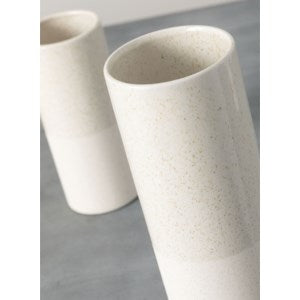 Vases cylindrés crème